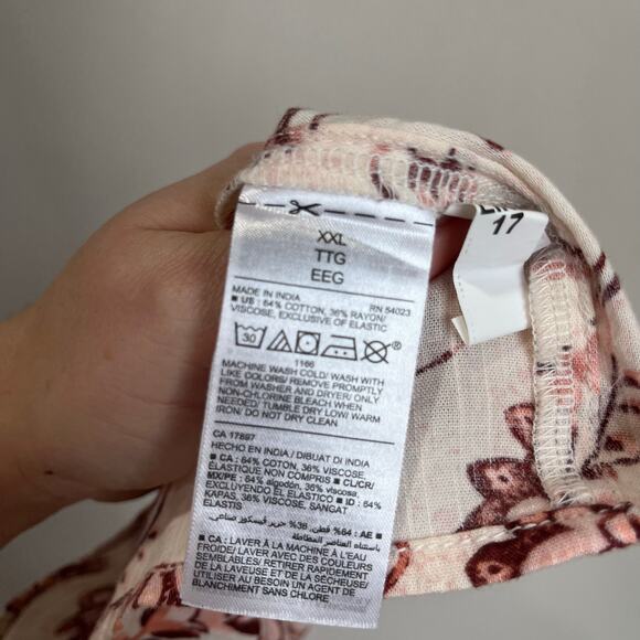 Old Navy Floral Smocked Midi Dress XXL NWT Sleeveless Spring Boho Cottagecore - Picture 8 of 10